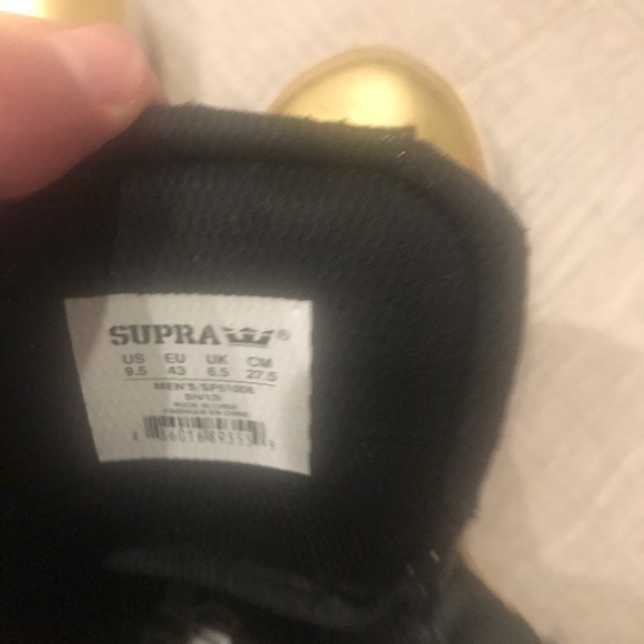 Men’s 9.5 Supra spectra chimera gold and black - Picture 5 of 5